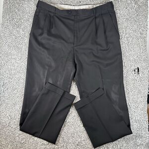 Zanella Bennett Dress Pants Mens 40 Black Formal Business Wool Designer Italy